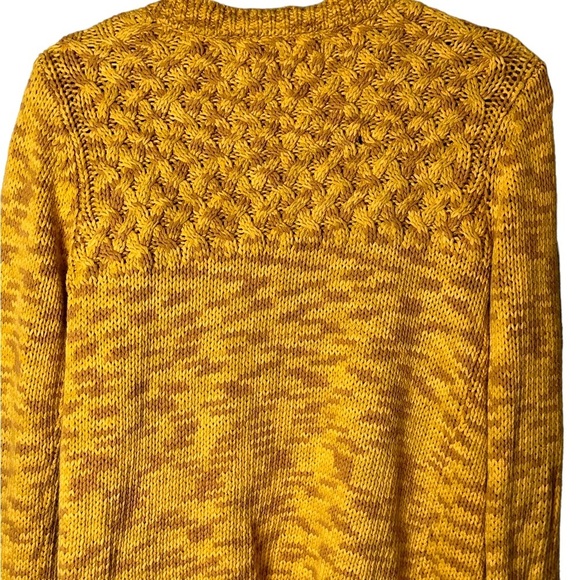 Anthropologie Sparrow Lodi Cardigan Mustard Yellow Tan Space Dye Size Small - Picture 8 of 12